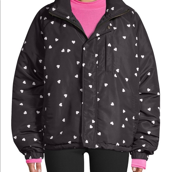 NWT OPENING CEREMONY Reversible Heart Print Puffer - Picture 3 of 14